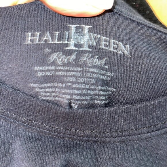 Rock Rebel Mens Tee Shirt Size XL Black Halloween Michael Myers 1981 Punk Goth - Picture 5 of 7